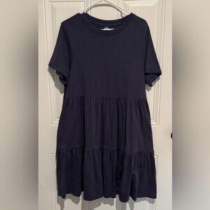 Old Navy Navy Blue Tiered Dress